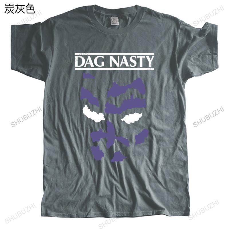 New Csual Cool T Shirt Black Tops for Men DAG NASTY Punk Rock Band Logo Black Purple Mens Black T-Shirt Size S To 3XL Many Tops