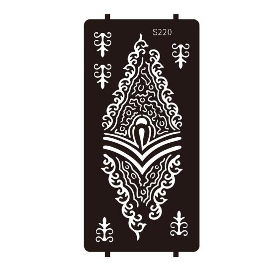 Yousheng Reusable Indian Henna Tattoo Stencils, Mehndi Hand Painting Templates, DIY Flower Pattern for Body Art, Festival Makeup