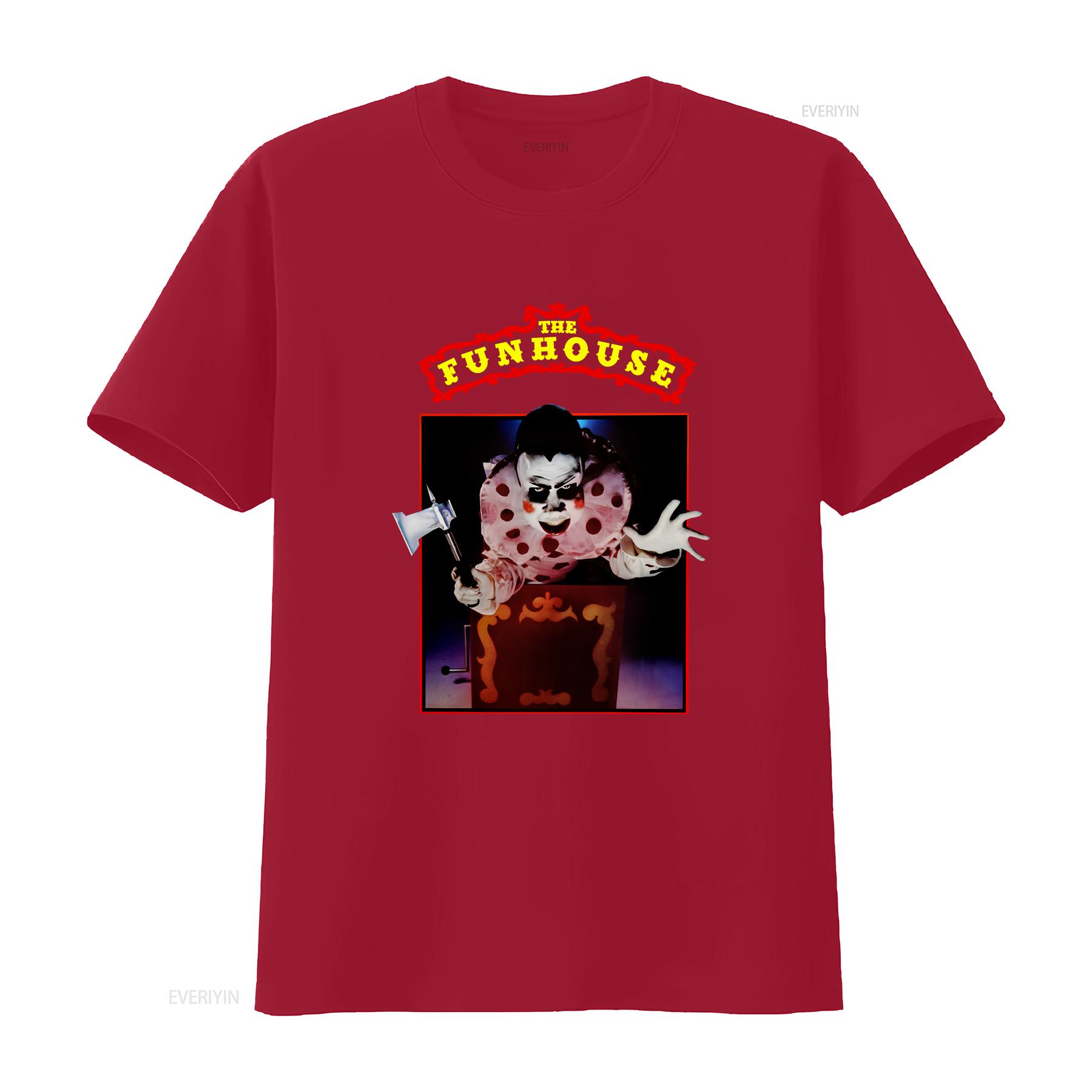 Funhouse Wardrobe Des Schreckens Horror Cult Movie T Shirt vintage Washed Stylish Top For Everyday Wear graphic Soft fashion S