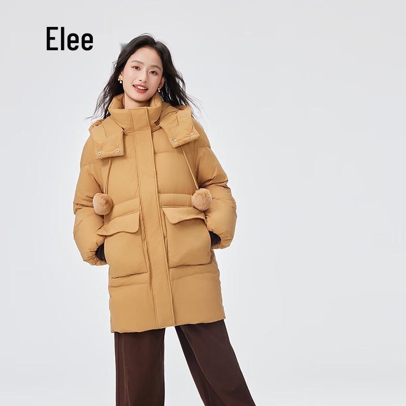 Women's Mid-Length Hooded Down Jacket