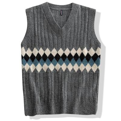 Men 'S Autumn And Winter Sleeveless Sweater Vest Slim Outer Wear Waistcoat Vest Jacket Sweater 