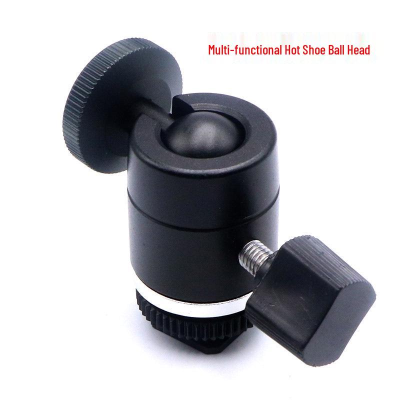 Kamera-Handy-Befestigungshalterung mit Blitzschuh (Heiß/Kalt), 1/4" Schraube Kugelkopf 3/8" Konvertierung für DSLR-Blitzschuh, 58