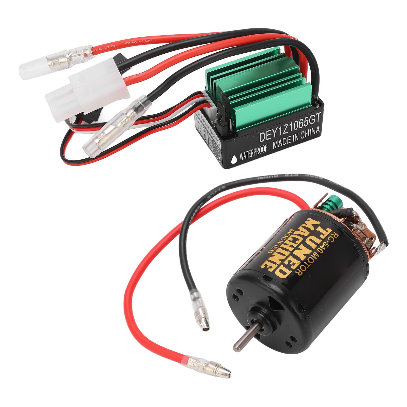 

540 21T Brushed Motor 65A Waterproof Green Brushed ESC for Axial Scx10 90046 D90 Black Green Plastic