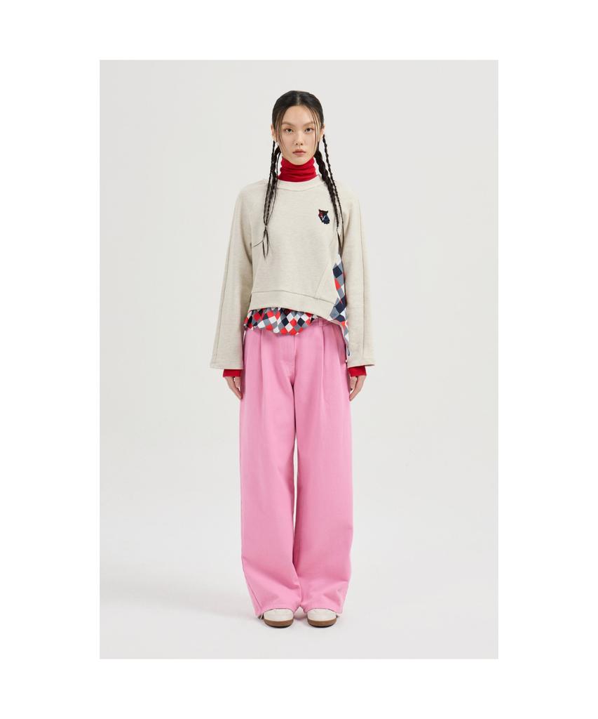 LUCKY CHOUETTE Two-Tuck Dying Denim Pants (Pink) Lfpds25155Pix