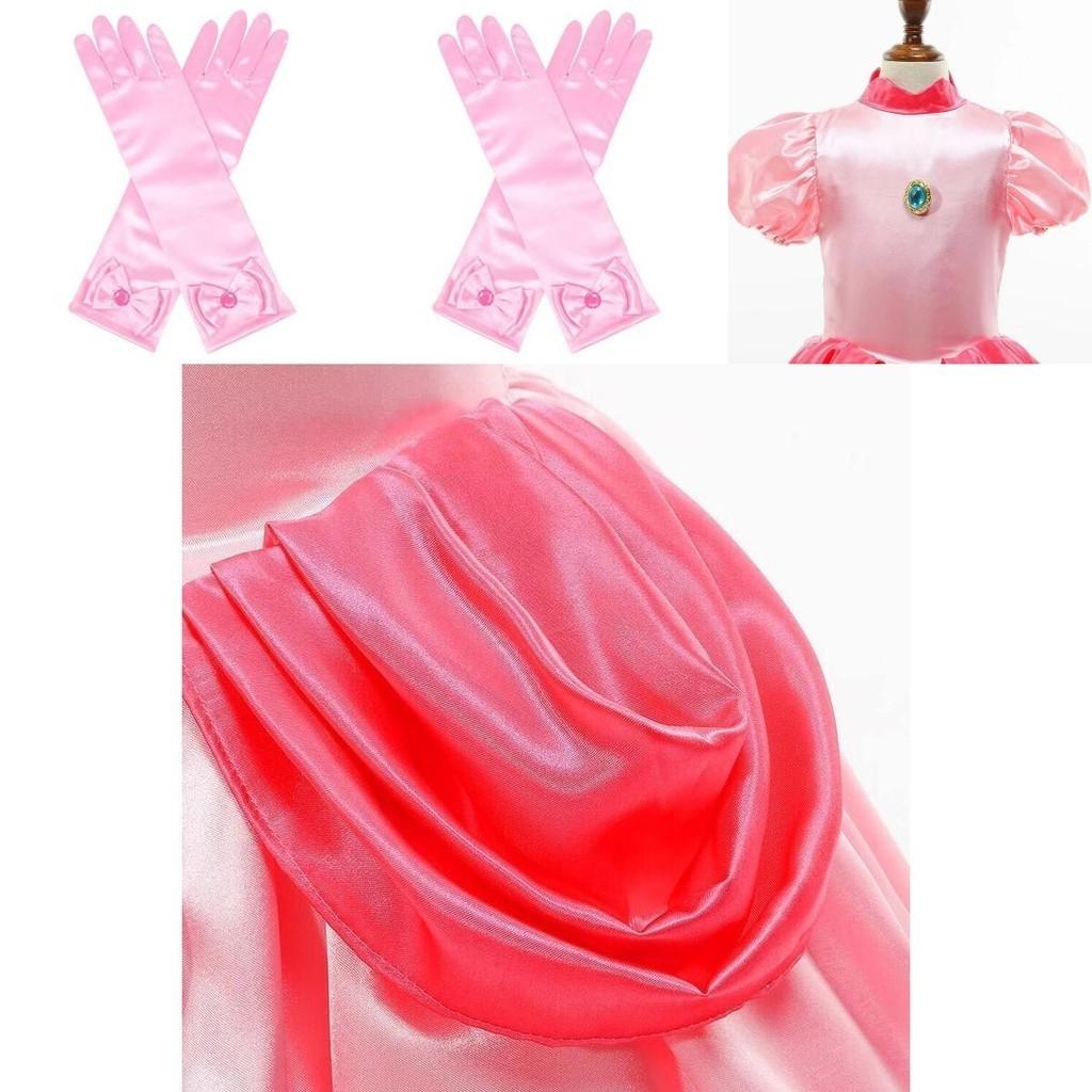 Rozkošný kostým šatů princezny Peach pro děti Ideální na Halloween a hraní rolí