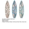 3Pcs/Set Wooden Hibiscus Surfboard Wall Decoration Farmhouse Rustic Surfboard Wall Art Home Bedroom Living Room Bathroom Wall Decorative Sign