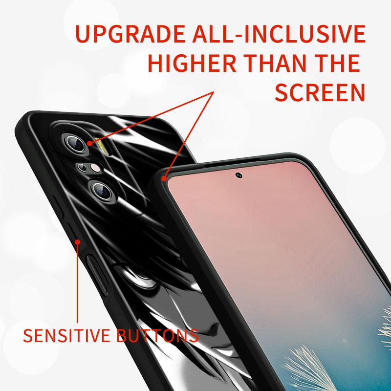Anime Manga Death Note Ryuk For Xiaomi Redmi Note 12 Turbo 11E 11S 11 11T 10 10S 9 9T 9S Pro Plus 5G Black Phone Case