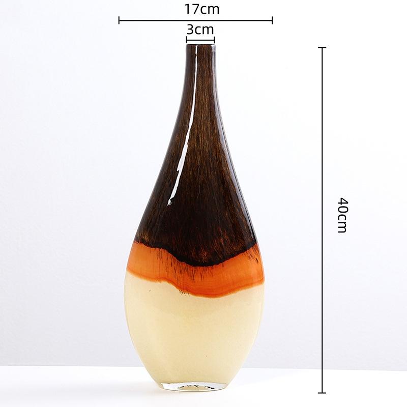 Glazen Vaas Gekleurd Verloop Dikke Glazen Fles Hydrocultuur Terrarium Bloemschikken Accessoires Woondecoratie