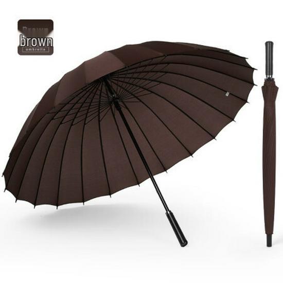 Extra-Large Windproof 24-Rib Umbrella - Double-Person Golf Umbrella with Long Handle, Business Design, Ideal for Rainstorms and Colorful Logos.