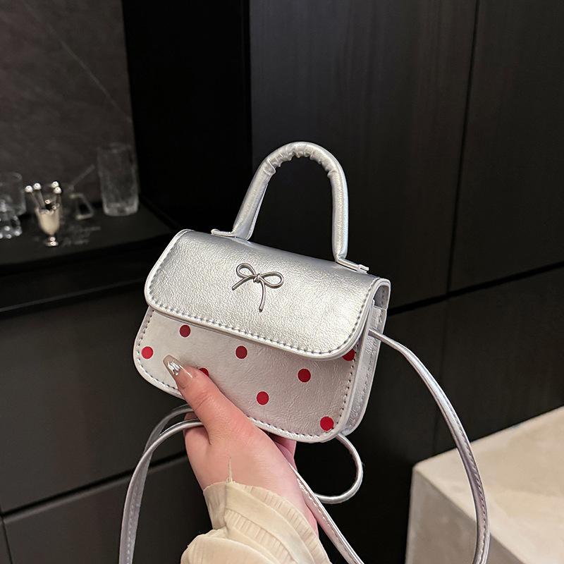This year's popular small bag women's 2025 summer new portable small square bag mini texture foreign style polka dot messenger bag