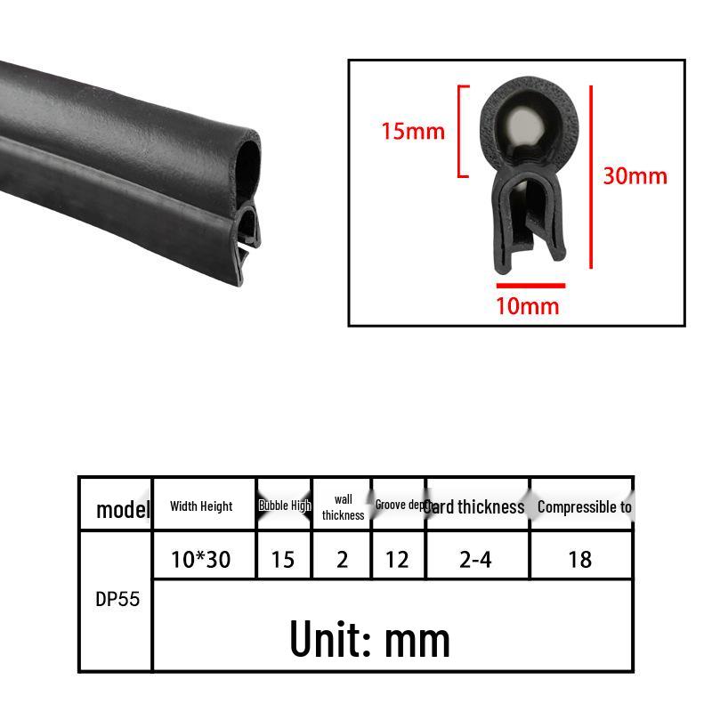 High-Temperature Resistant U-Shaped Rubber Sealing Strip for Dustproofing Electrical Cabinets and Car Doors