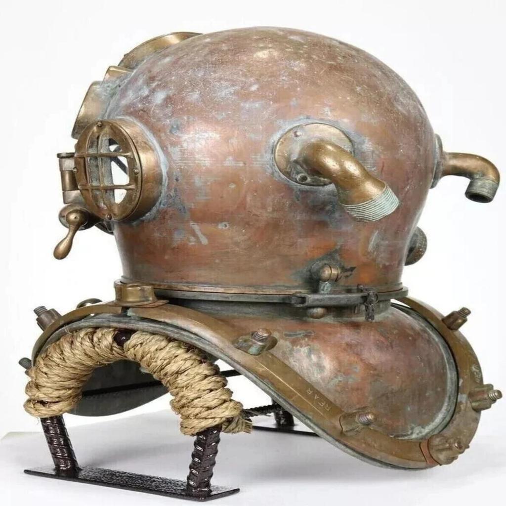 Copper Brass Miller Dunn Helmet US Navy Mark V Diving Helmet Rare Antique Helmet