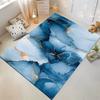 Blue and Gold Marble Texture Design Rug Non-slip Rug Suitable for Living Room and Bedroom Sofas