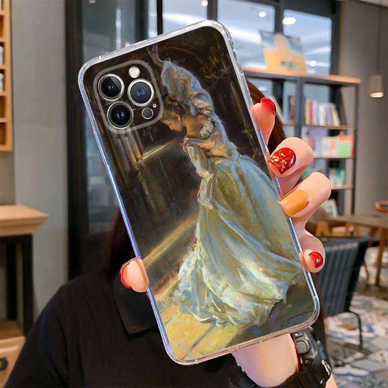 Renaissance Art Painting Pattern Phone Case For iPhone 14 13 12 Mini 11 Pro XS Max X XR SE 6 7 8 Plus Soft Silicone Cover