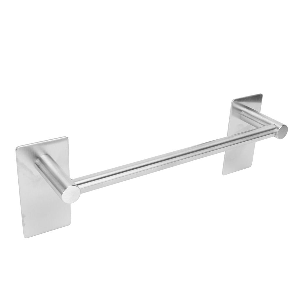 Selbstklebende Handtuchstange aus Edelstahl mit Sockel Badezimmer Küchenhandtuchhalter für Zuhause