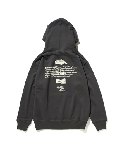 GORDON MILLER Men's Sponsor Print Hoodie, 12.7 oz., Charcoal Gray, Size L, 1745184