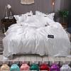 Luxury Royal 4pcs Satin Silk Duvet Cover Bedding Set Twin Full Queen Size King