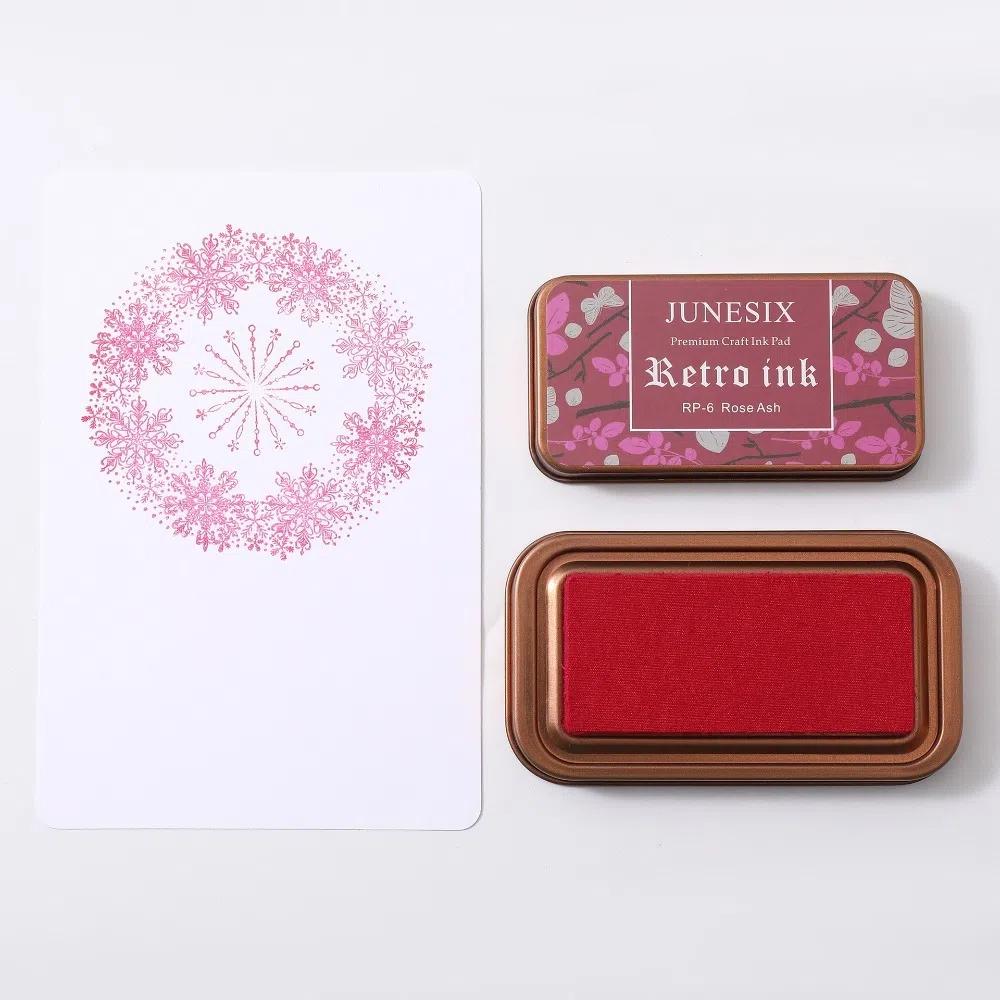 

Vintage Iron Box Seal Stamp Colorful Seal Stamp Block Scrapbooking InkPads DIY Journal Material розы красного