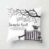 Simple Black and White Pattern Pillowcase Office Living Room Car Ornaments Home Pillowcase