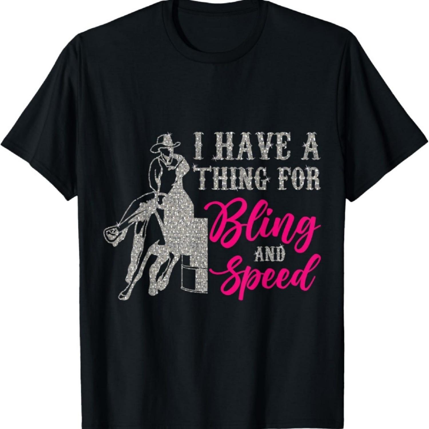 Bling and Speed Horse Barrel Racing Season Barrel Racer T-Shirt XXXXXL чёрный