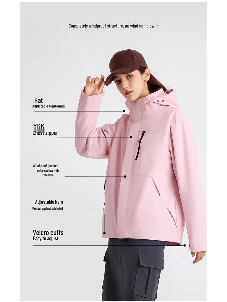 XPeng Custom Logo Ski Jacket Set: Anti-Static, Velvet-Lined, 3-in-1 Design