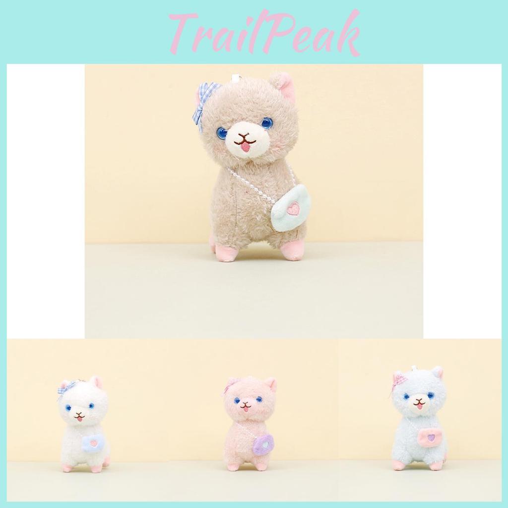 Cute Stuffed Animal Alpaca Keychain Short Plush Adorable Bag Accessory