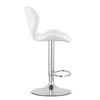 West Stool - White Eco-Leather / Chrome Base