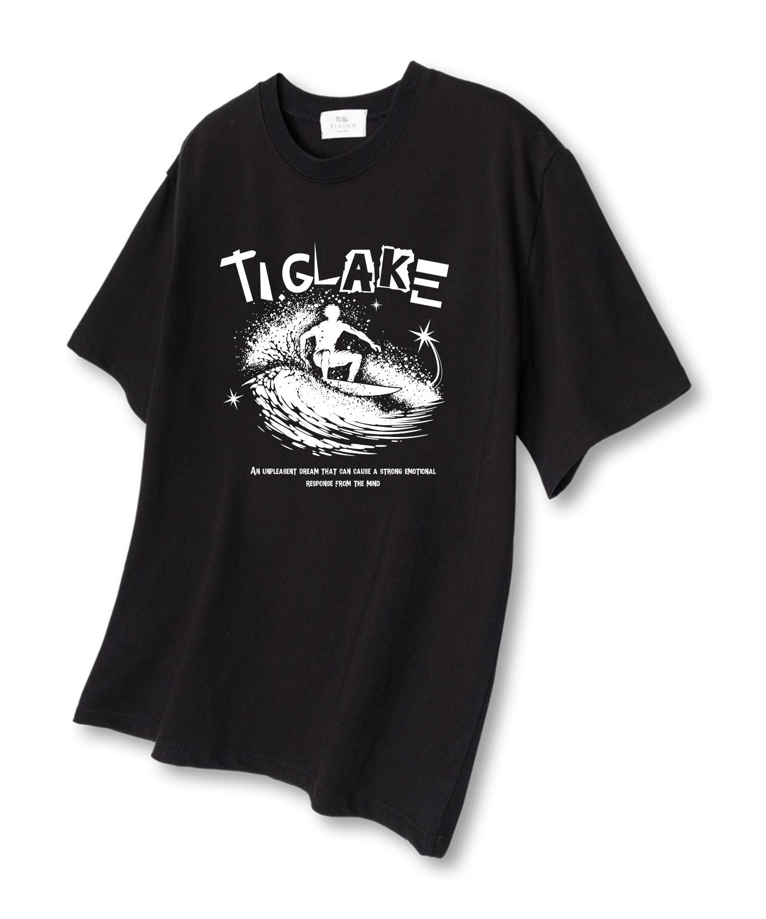 Tee Glake Surfboy Oversized Short Sleeve T-Shirt Black L