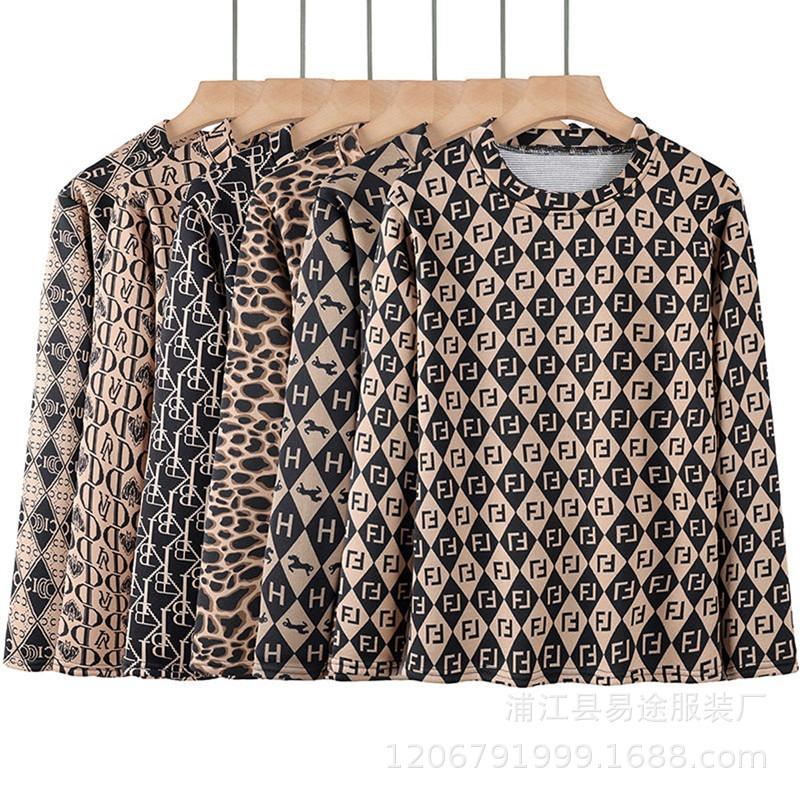 Autumn and winter middle-aged women's cotton sweater skin-friendly cotton grinding plush thermal underwear stall drive DNU ten yuan autumn clothes