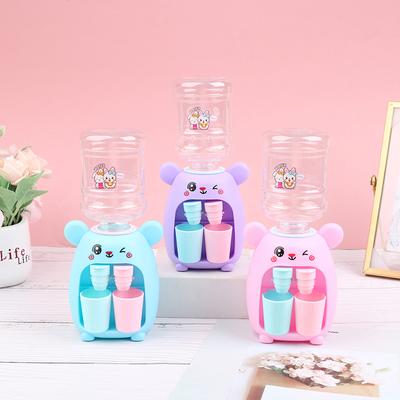 1pc Mini Water Dispenser Drinking Fountain Kitchen Toy For Children Gift Children Cartoon Water Juice Milk Drinking Fountain Toy