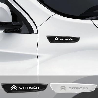 2 pièces Autocollants de décoration de carrosserie en métal pour voiture C4 C3 C5 C1 C2 Berlingo C-Elysee C4-Picasso C4-Aircross Autocollants pour voiture