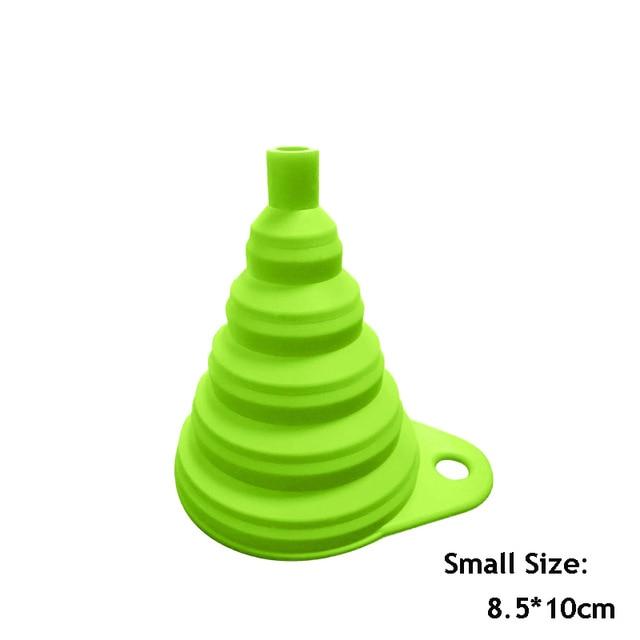 1pcs Mini Foldable Funnel Silicone Funnels Be Hung Household Liquid Dispensing Kitchen Tools