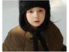 Children's Fleece-Lined Windproof Knit Hat with Ear Protection - Winter Pullover for Boys and Girls