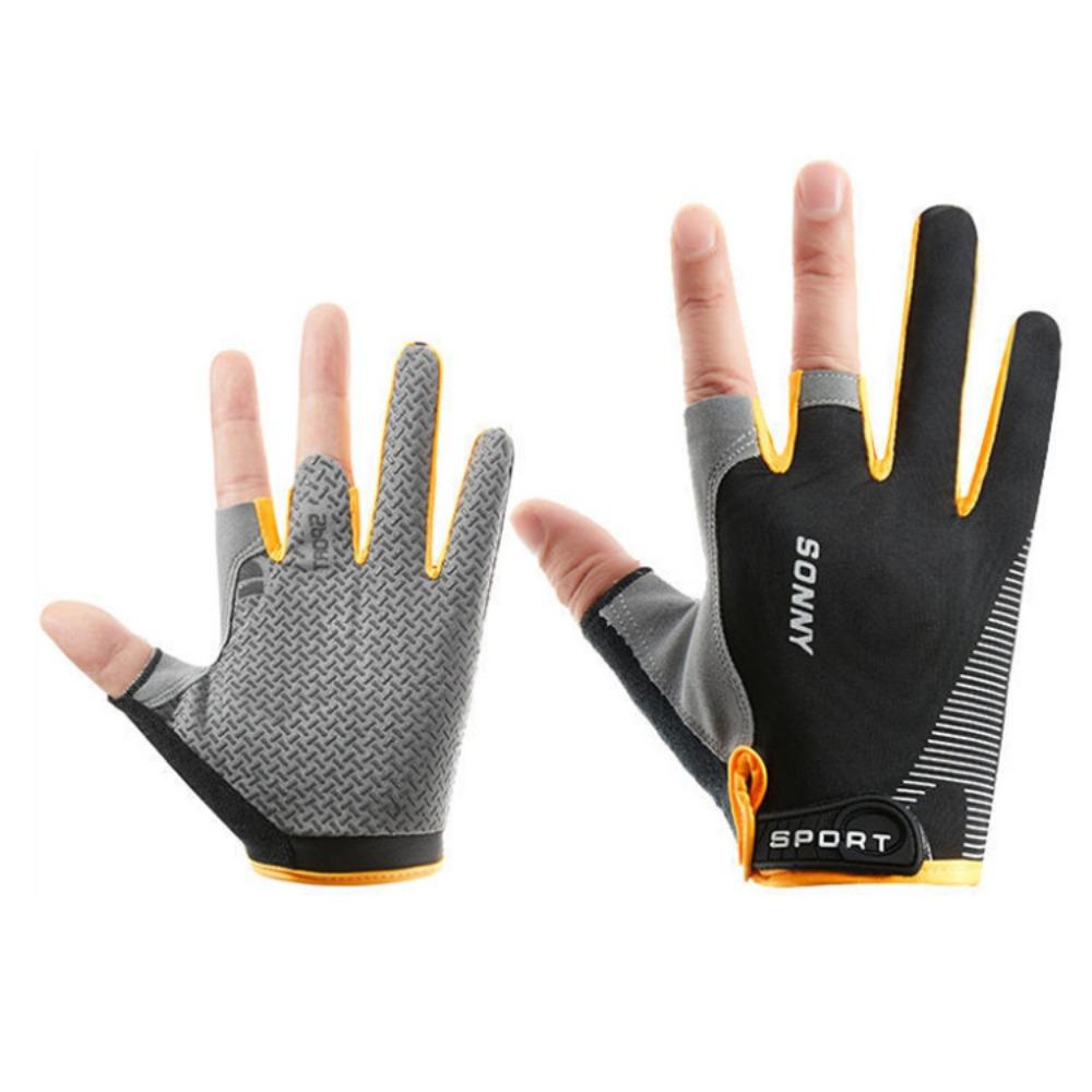 Biking gloves Outdoor Use sports thin breathable non-slip mens and womens ice silk mountaineering fishing gloves one size fits all