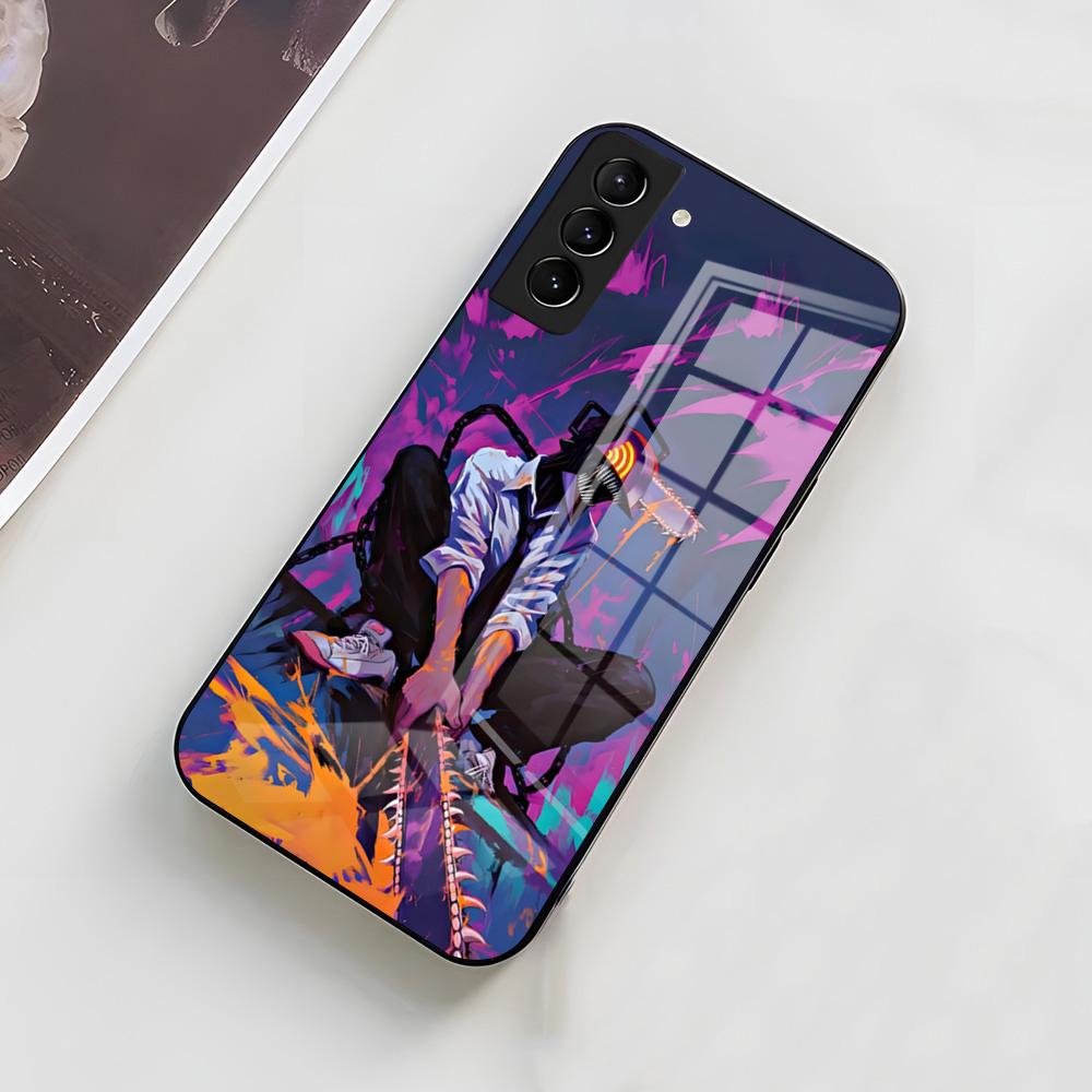 Anime C-Chainsaw Man Phone Case For Samsung A56 A36 A26 A16 A15 A25 A35 A55 A14 A34 A24 A54 Glass Case