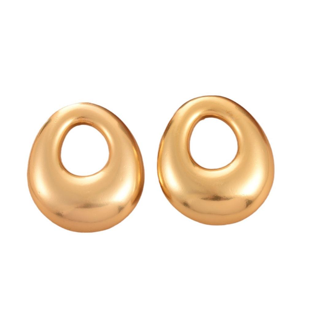 Fashion Oval Hollow Earrings Ins Temperament Simple Personality Geometric Stud Earrings New High-end Earrings Women