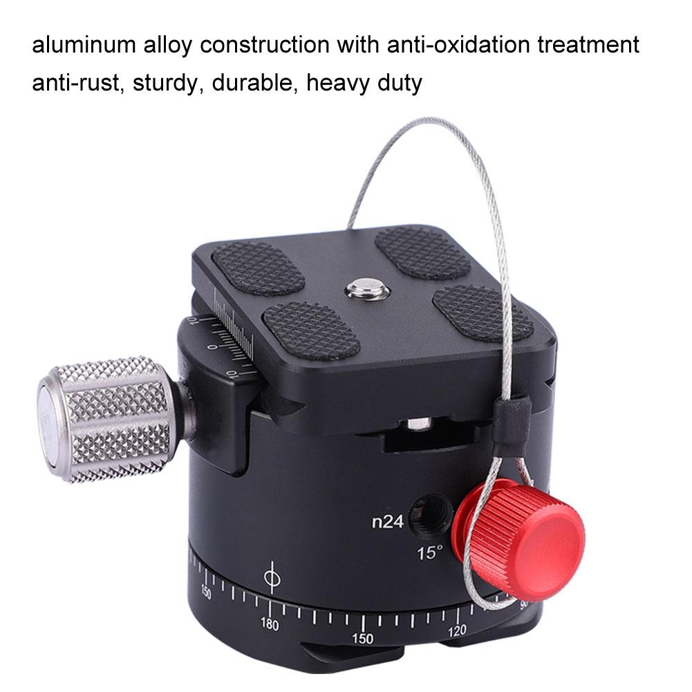 360 Degree Panoramic 5 Stops Click Indexing Rotator Ball Head for Camera Tripod (DH 50)
