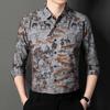 Floral Shirt Men's Long-sleeved Youth Floral Pattern Spring Young and Middle-aged Fashion Men's Casual Floral Shirt Printing Trend