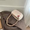 New Niche Design Cherry Fur Bag Fluffy Chain Bag Knitted Handheld Crossbody Bag for Women