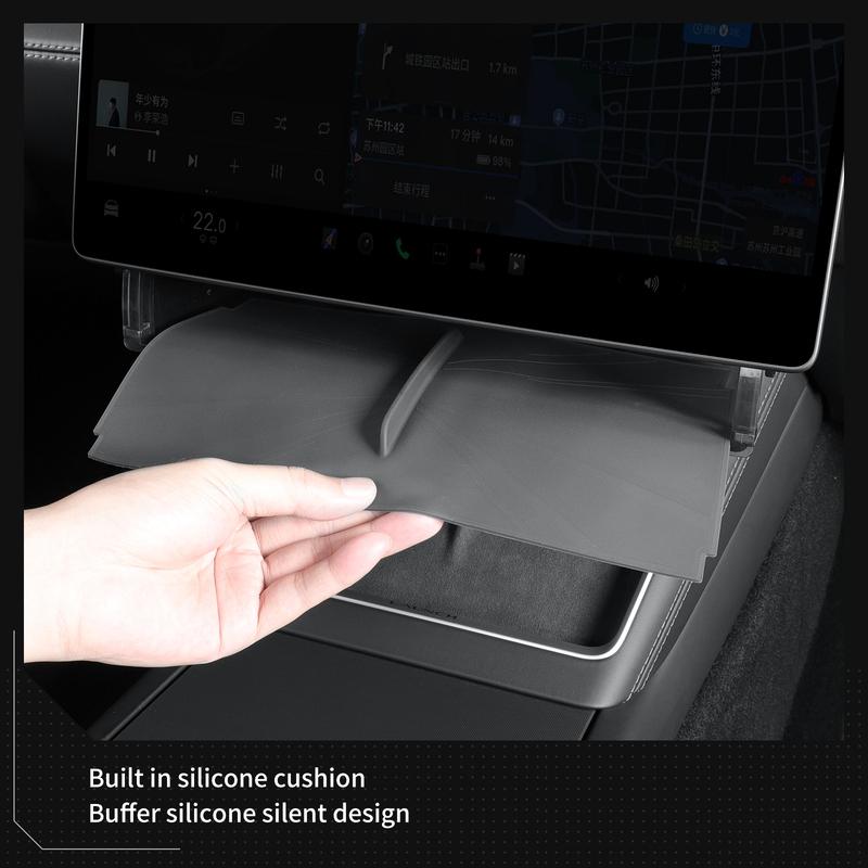 LUCKEASY for Tesla Model YL/Y Juniper/Model 3 Highland 2025 Car Hidden Storage Organizer Under Central Control Screen Tray