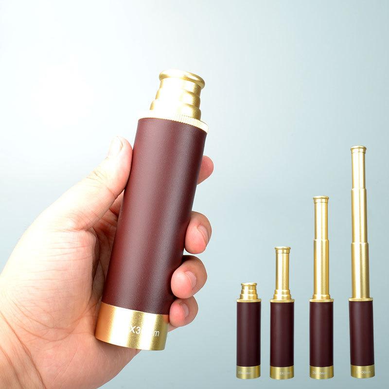25x30+pirate Telescope+high-power Pocket+single Tube Telescope+pirate Mirror With Leather Bag Gift Telescope