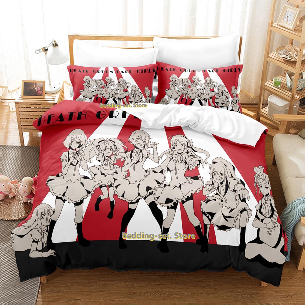 2023 Neues Zombie Land Saga Bettwäscheset Einzelbett Twin Full Queen King Size Bettwäscheset für Erwachsene Kinder Schlafzimmer Bettbezug-Sets Anime Bett