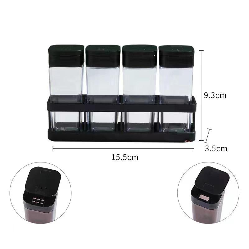 

Четырехсекционная интегрированная бутылка для специй для барбекю, бытовой комбинированный набор, банка для специй, кухонная герметичная влагостойкая бутылка для специй чистый