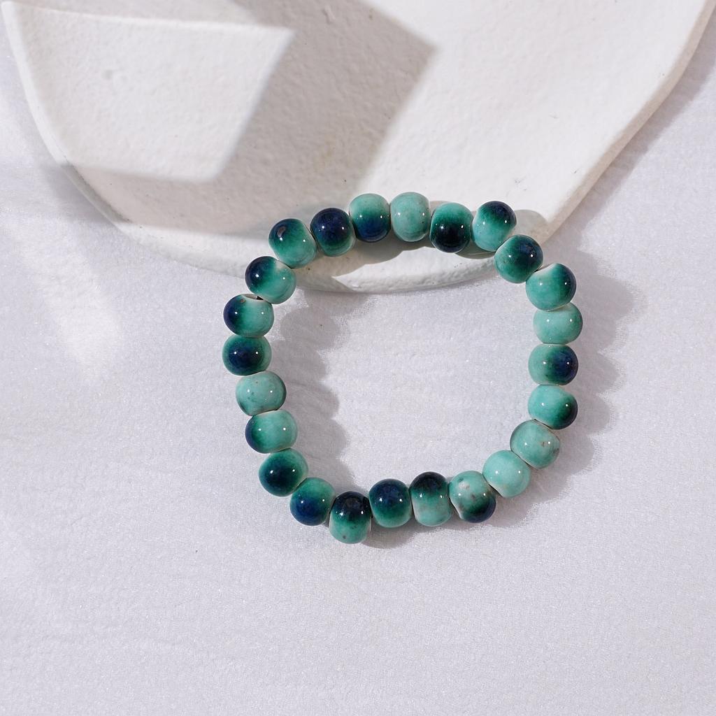 Ceramic new fashion flower glaze bead bracelet multi-color leisure ethnic style student