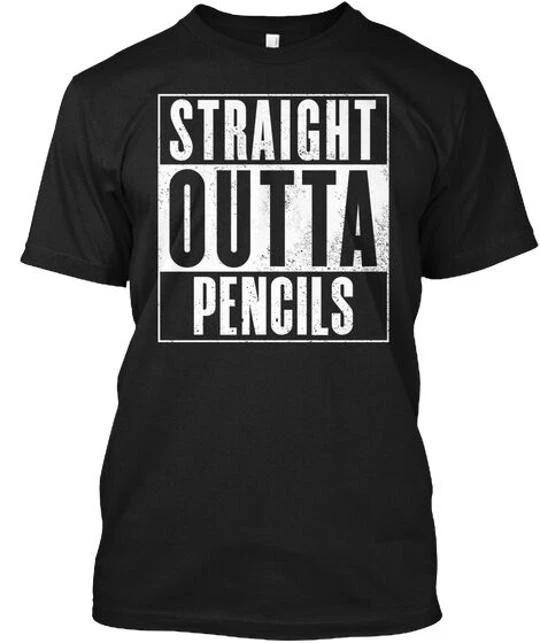 Футболка для учителя Straight Outta Pencils TTshirt Сделано в США Размеры от S до 5XL XL