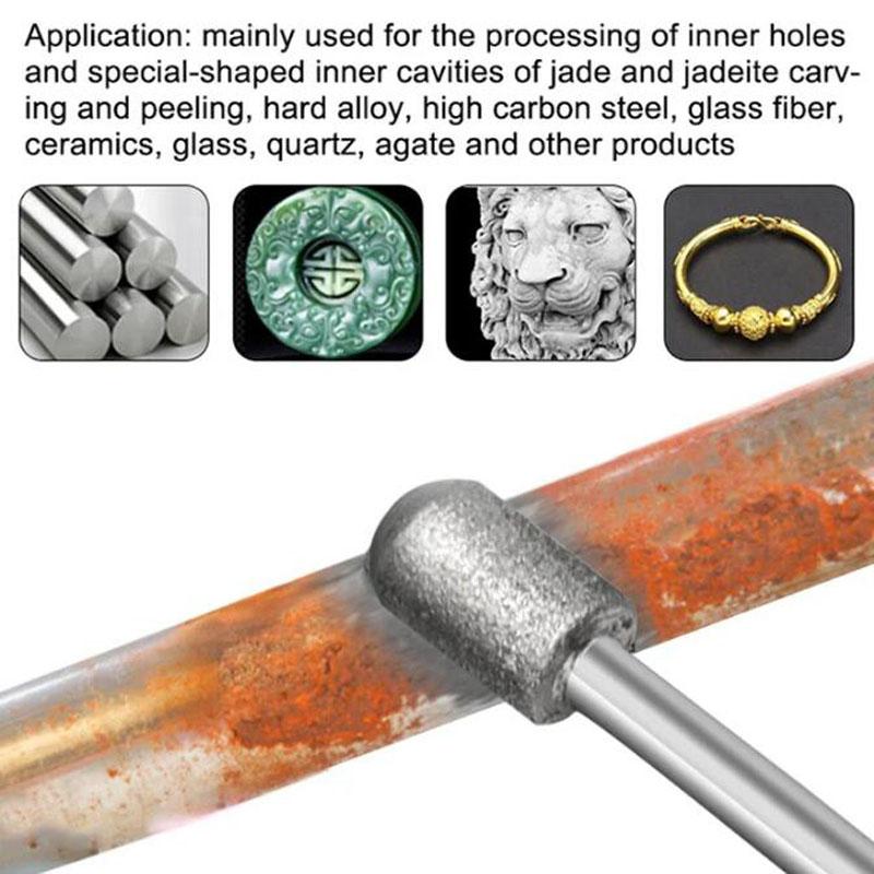 Diamond Grinding Head Grinding Needle Handle Diameter 3mm 20 Pieces Set of Fine Sand Jade Gem Stone Grinding Head Carving