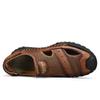 Herren Outdoor Freizeit Sandalen Atmungsaktives Mesh-Obermaterial Nahtdesign Wanderschuhe Bequeme Gummi-Slipper Sandalen Große Größe