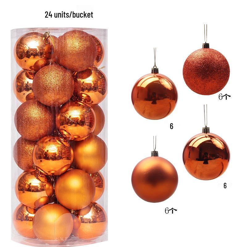 36 Electroplated Plastic Christmas Ball Ornaments for Tree and Window Decoration