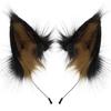 Bandeau Oreilles Renard Loup Fausse Fourrure Animale Bandeau Cheveux Poilu Fait Main Couvre-chef Costume Accessoires Cosplay