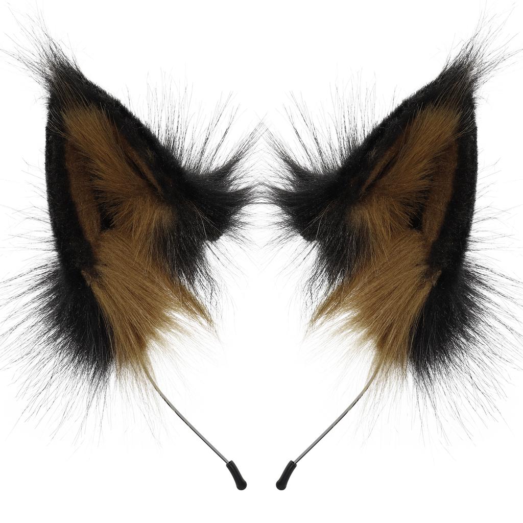 Bandeau Oreilles Renard Loup Fausse Fourrure Animale Bandeau Cheveux Poilu Fait Main Couvre-chef Costume Accessoires Cosplay